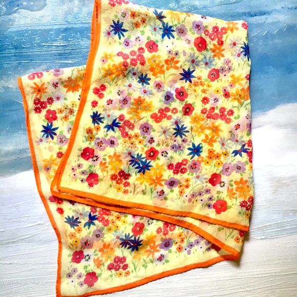 ECHO 100% Silk Floral Scarf - Picture 6 of 6